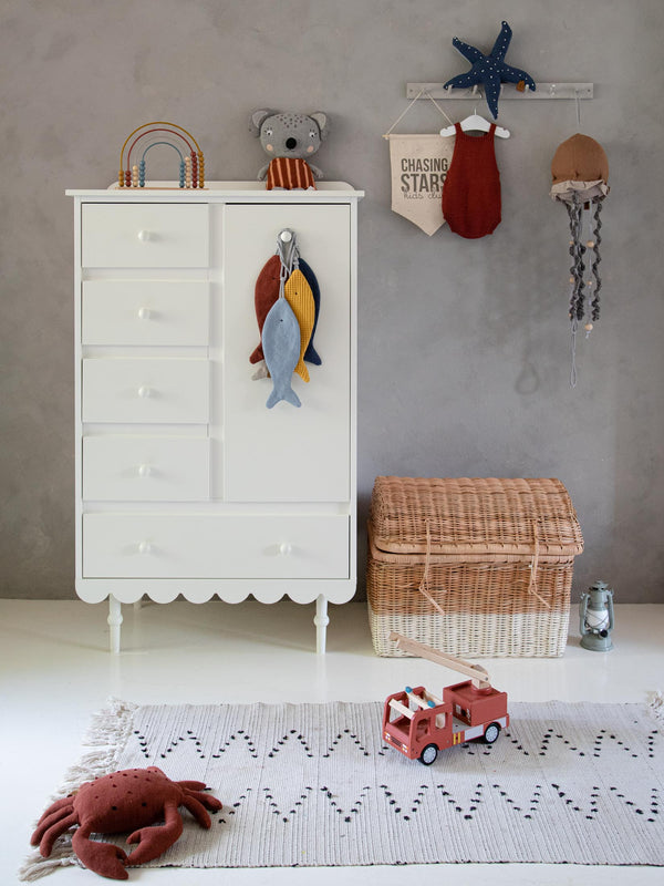 Cómoda Babushka alta Wood Luck Design — Branco, imagem 2