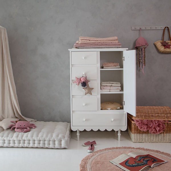 Cómoda Babushka alta Wood Luck Design — Branco, imagem 3