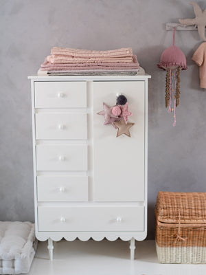 Cómoda Babushka alta Wood Luck Design — Branco, imagem 4