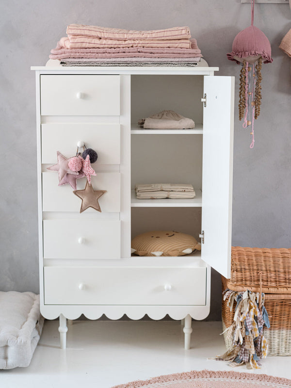 Cómoda Babushka alta Wood Luck Design — Branco, imagem 5