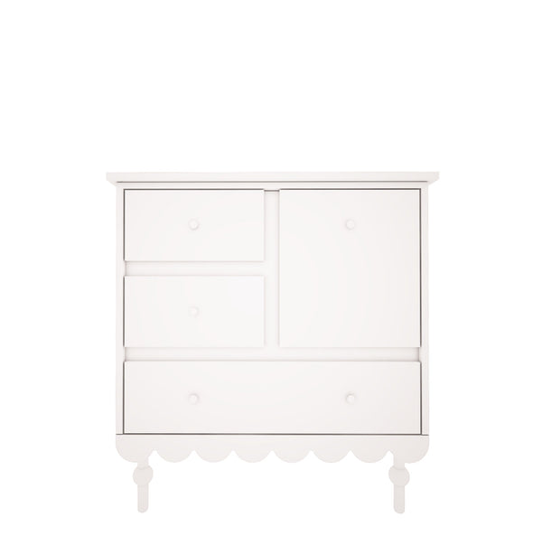 Cómoda Babushka baixa Wood Luck Design — Branco, imagem 3