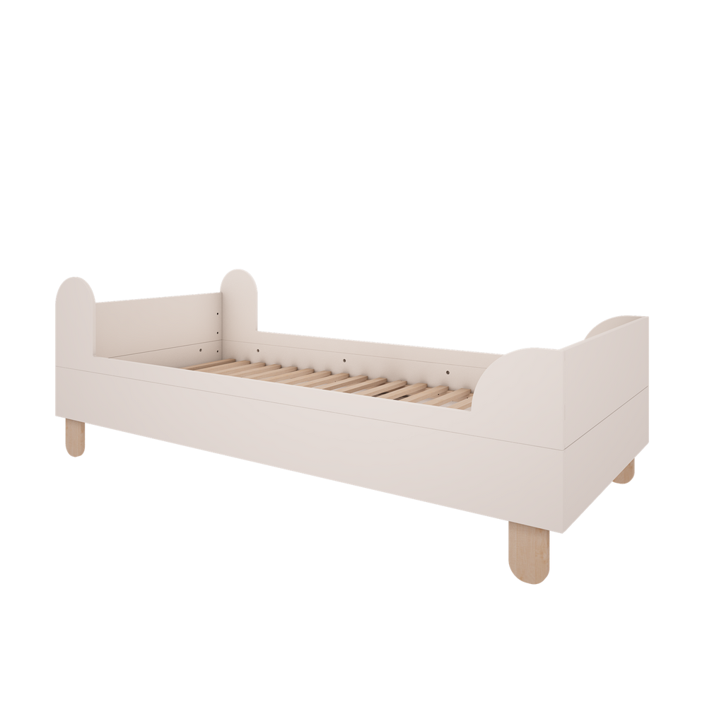 Cama Basic 80 × 200 cm branca — Wood Luck Design — ambiente
