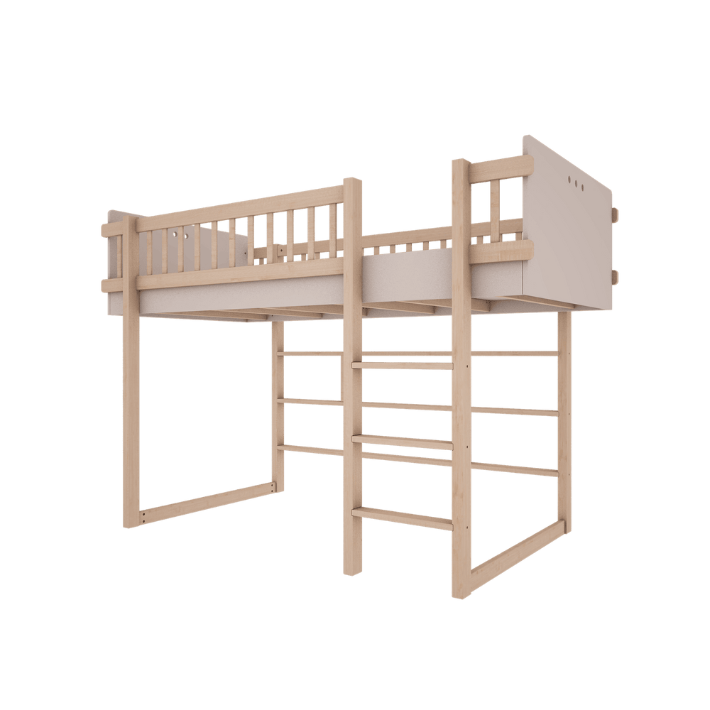 Cama elevada baixa Basic 90 × 200 cm — Wood Luck Design — ambiente