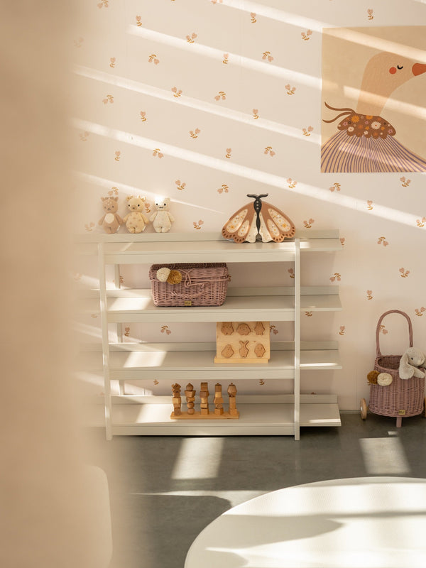 Estante Frame Wood Luck Design — ambiente em Cashmere