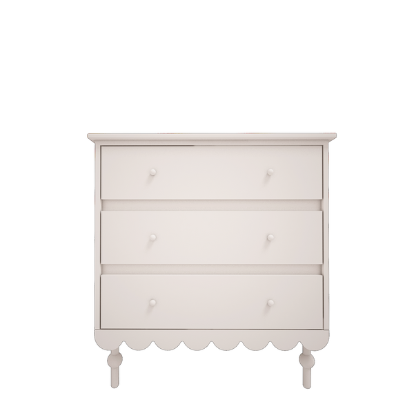 Cómoda Babushka de três gavetas Wood Luck Design — Branco, imagem 2