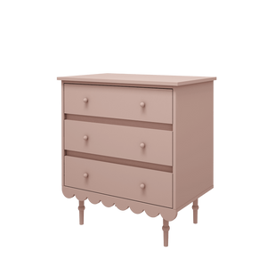 Cómoda Babushka de três gavetas Wood Luck Design — Rosa, imagem 1