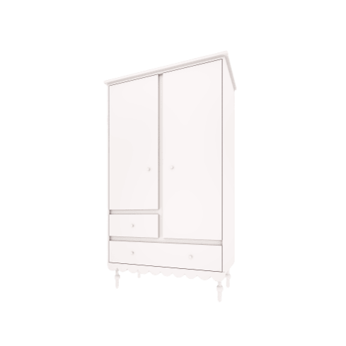 Roupeiro Babushka de duas portas Wood Luck Design — Branco, imagem 1