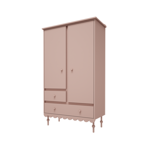 Roupeiro Babushka de duas portas Wood Luck Design — Rosa, imagem 1