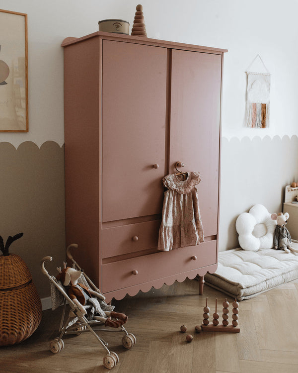 Roupeiro Babushka de duas portas Wood Luck Design — Rosa, imagem 3
