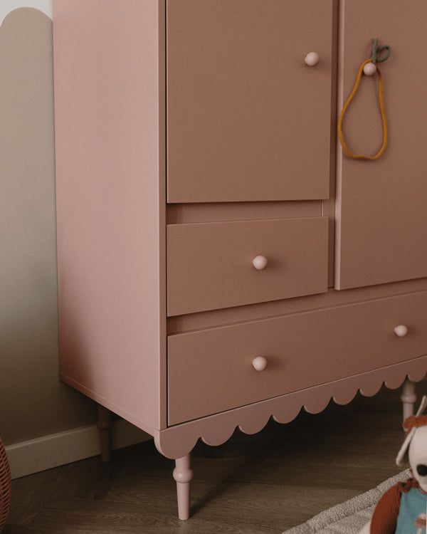 Roupeiro Babushka de duas portas Wood Luck Design — Rosa, imagem 4