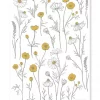 Wall Stickers yellow flowers and chamomiles