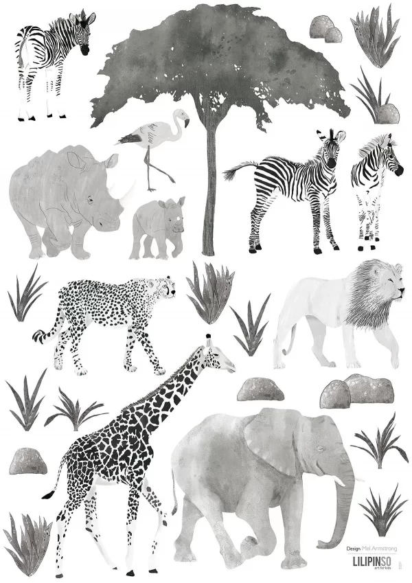 Sticker de Parede Wild Animals