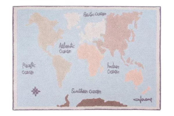 Tapete Lavável mapa mundo