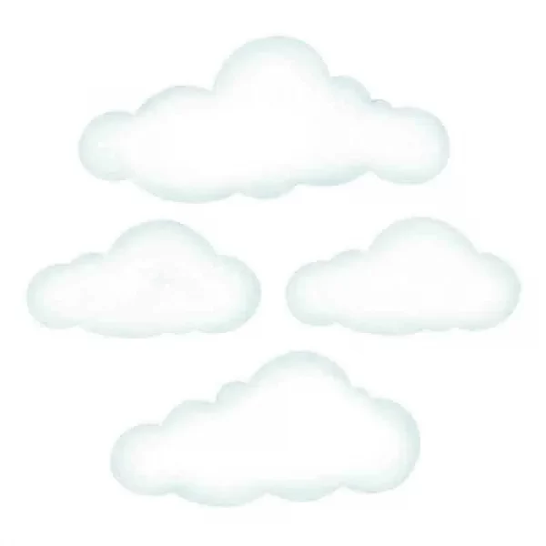 Stickers de parede nuvens brancas