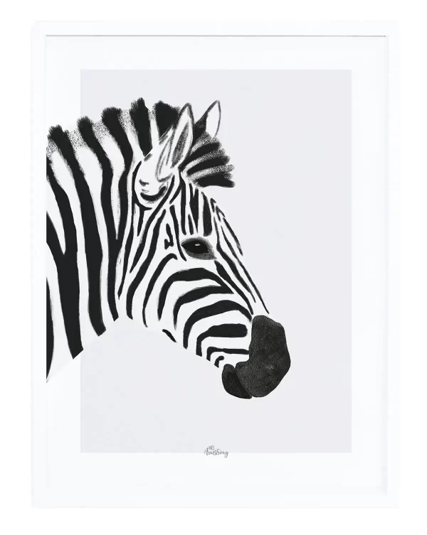 Moldura e Poster Zebra