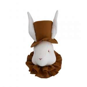 Linen Rabbit with Mustard Hat