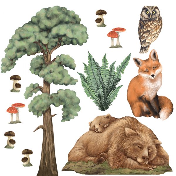 Stickers de Parede - Forest Animals I