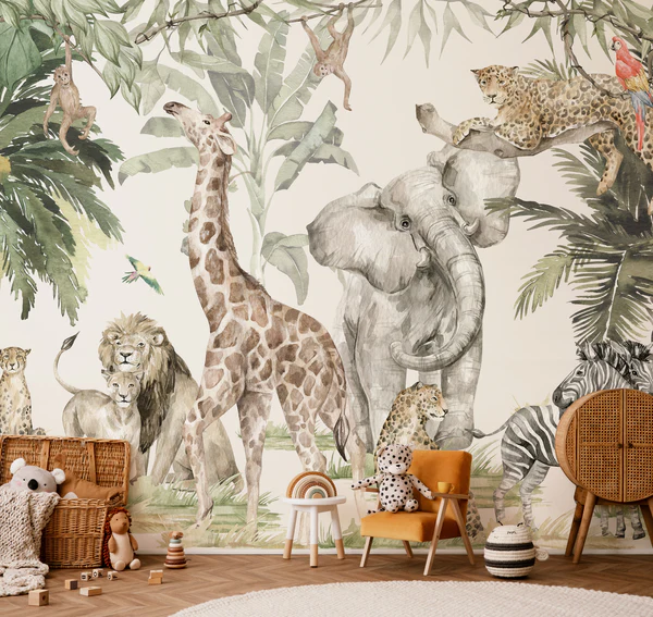 Mural Safari Animals