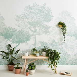 Hua Trees Mural Wallpaper Dusty Green
