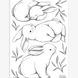 Wall Stickers 3 Rabbits