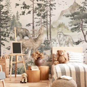 Wild Forest Animals Wall Mural